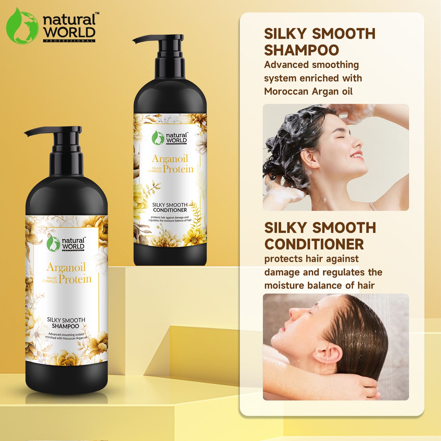 Silky smooth shampoo and conditioner