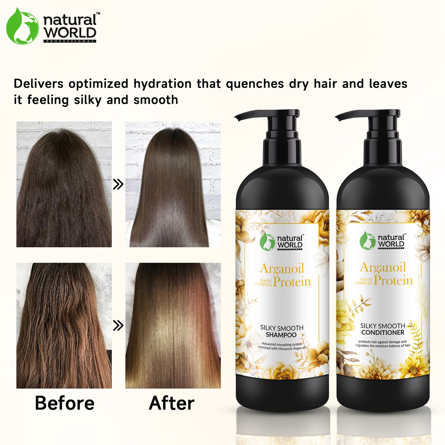 Silky smooth shampoo and conditioner