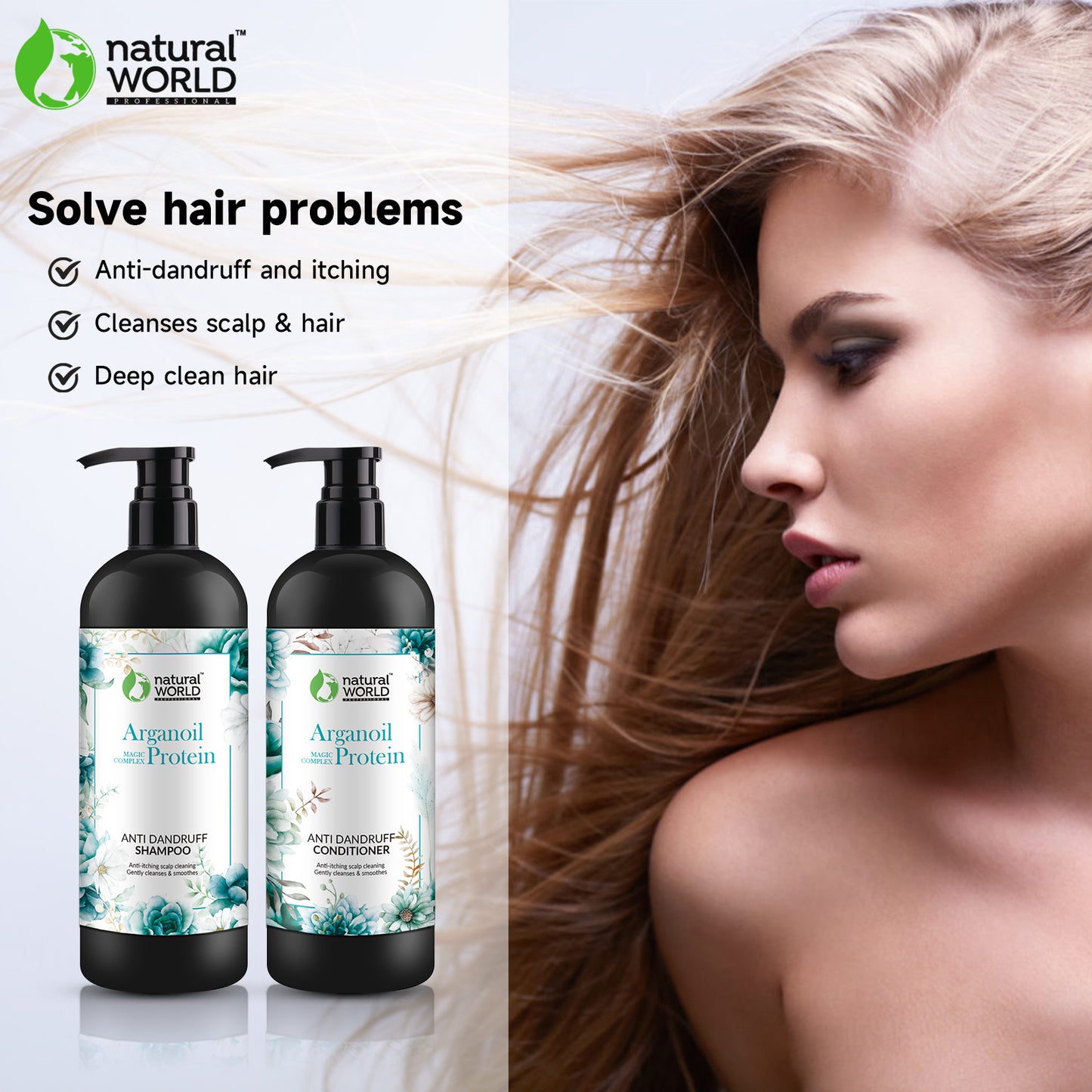 Anti dandruff shampoo and conditioner