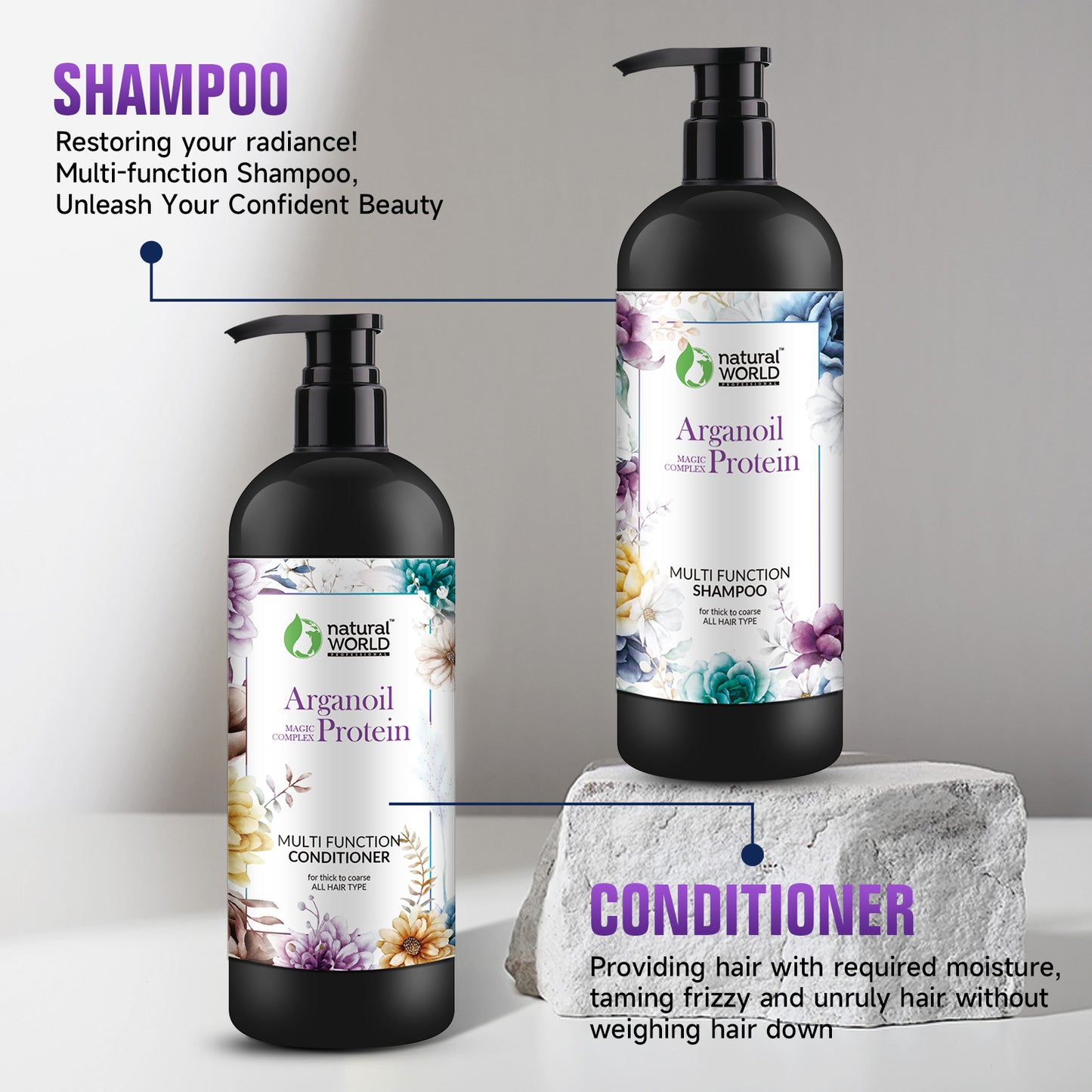 Multi function shampoo and conditioner